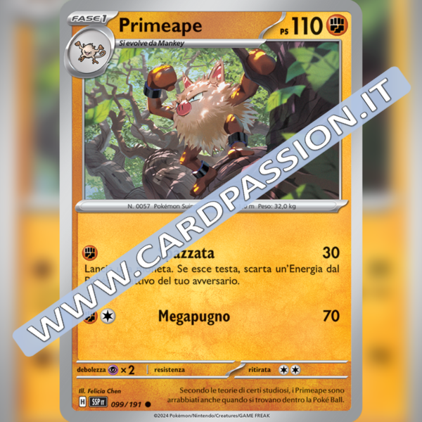 099/191 Primeape | Scintille Folgoranti