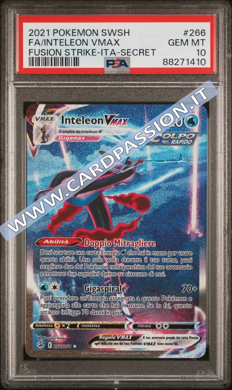 266/264 Inteleon VMax Alternative Art | Colpo Fusione - PSA 10