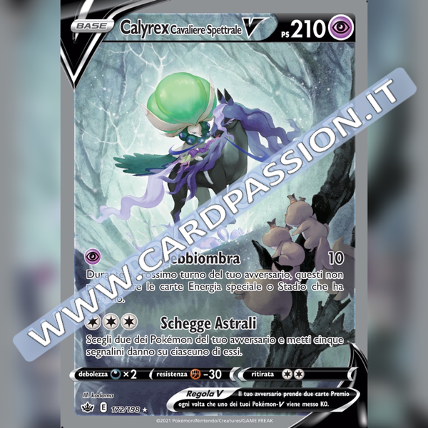 172/198 Calyrex Cavaliere Spettrale (Full Art) | Regno Glaciale - Card Passion