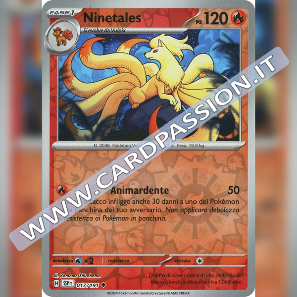 017/191 Ninetales Reverse | Scintille Folgoranti