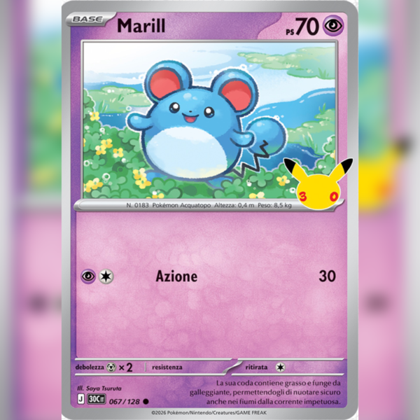 067/128 Marill Holo | 30esimo Anniversario