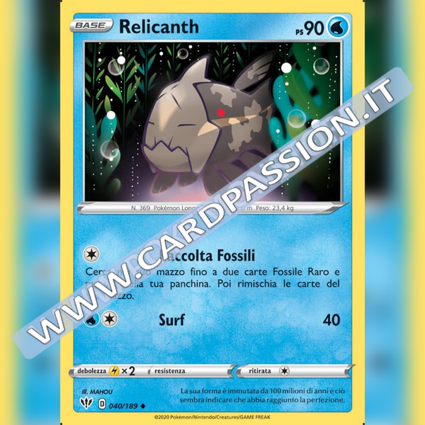 040/189 Relicanth Non Comune | Fiamme Oscure - Card Passion