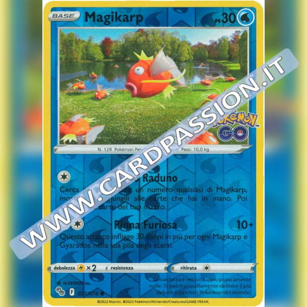 021/078 Magikarp Comune Reverse | Pokemon GO - Card Passion