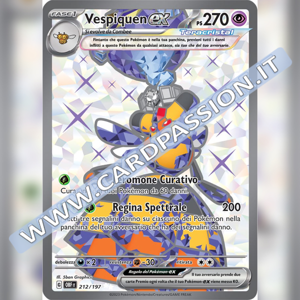 212/197 Vespiqueen ex Teracristal (Full Art) | Ossidiana Infuocata