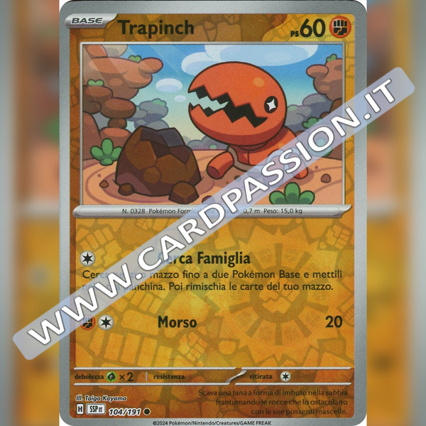104/191 Trapinch Reverse | Scintille Folgoranti