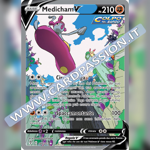 186/203 Medicham V (Full Art Alternative) | Evoluzioni Eteree - Card Passion