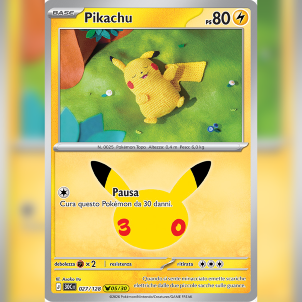 027/128 Pikachu (05/30) Holo | 30esimo Anniversario