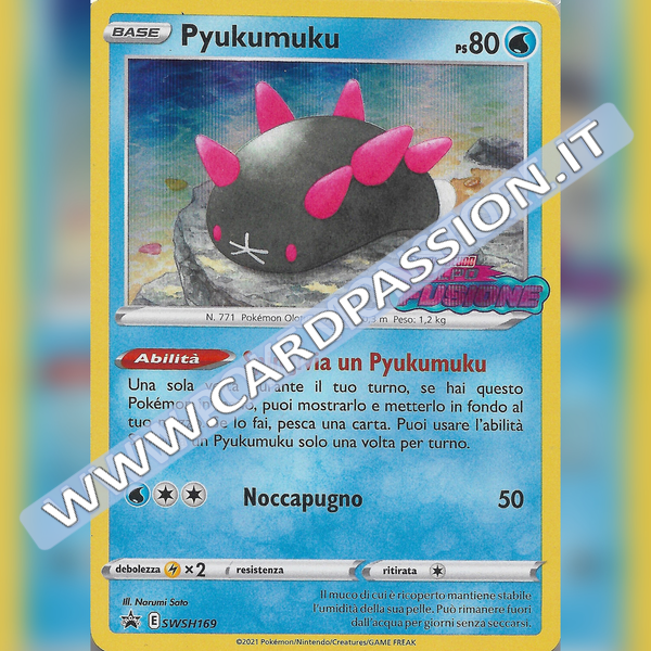 SWSH169 Pyukumuku Holo (Stamped) | Black Star Promo - Card Passion