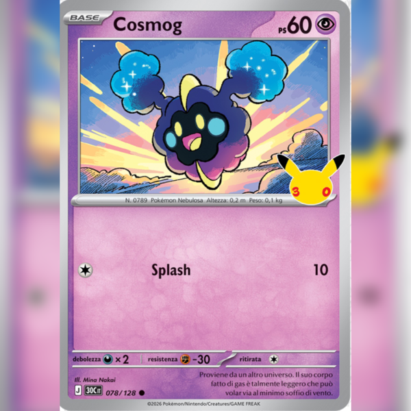 078/128 Cosmog Holo | 30esimo Anniversario