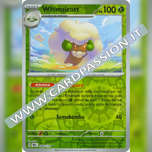 008/131 Whimsicott Reverse | Evoluzioni Prismatiche