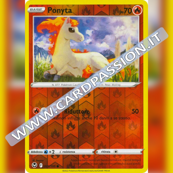 021/195 Ponyta Reverse | Tempesta Argentata