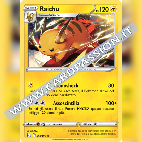053/196 Raichu | Origine Perduta - Card Passion