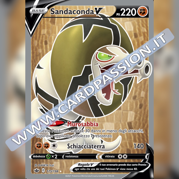 175/198 Sandaconda V (Full Art) | Regno Glaciale - Card Passion