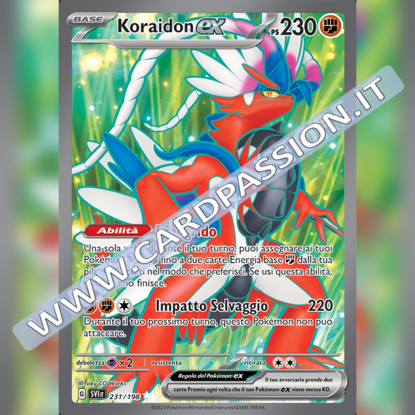 231/198 Koraidon ex (Full Art) | Scarlatto e Violetto