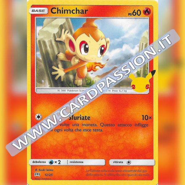 12/25 Chimchar Non Holo | McDonald's 25esimo Anniversario - Card Passion
