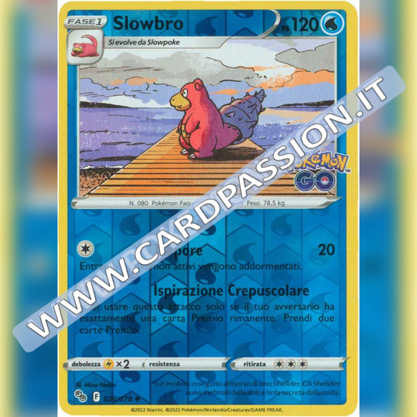 020/078 Slowbro Non Comune Reverse | Pokemon GO - Card Passion