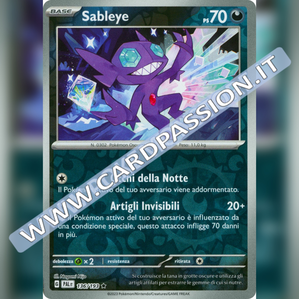 136/193 Sableye Reverse | Evoluzioni a Paldea