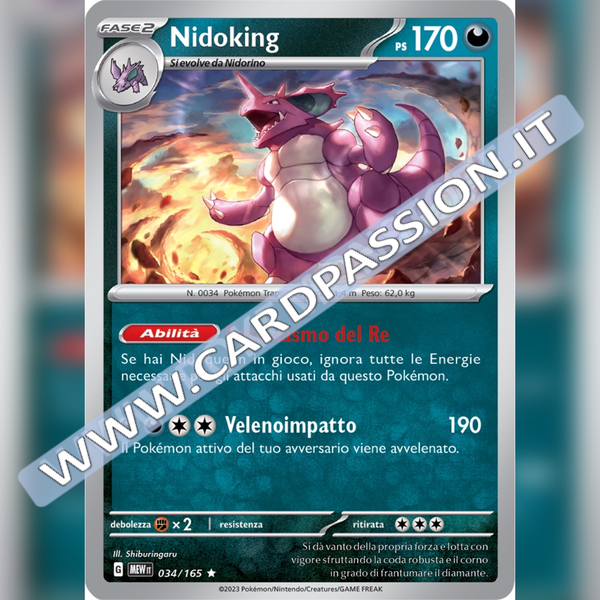 034/165 Nidoking Holo | Scarlatto e Violetto 151