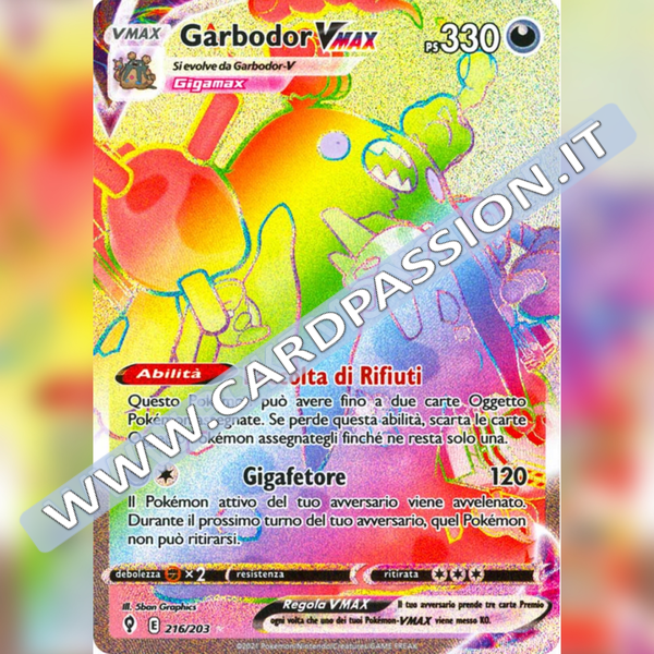 216/203 Garbodor VMax Hyper | Evoluzioni Eteree - Card Passion