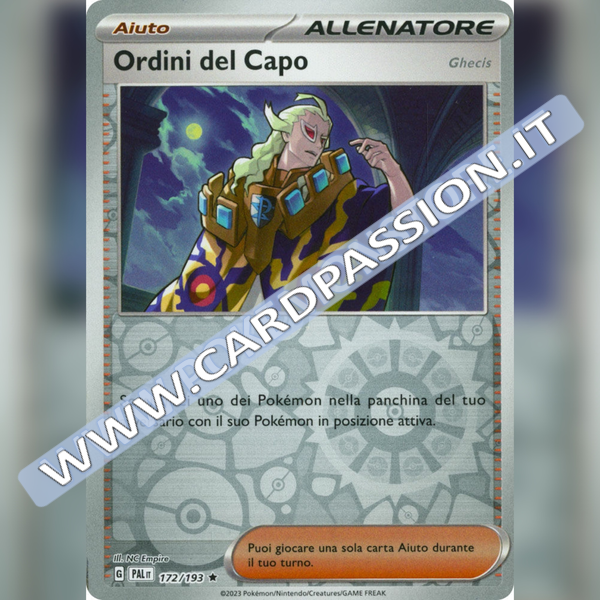 172/193 Ordini del Capo (Ghecis) Reverse | Evoluzioni a Paldea