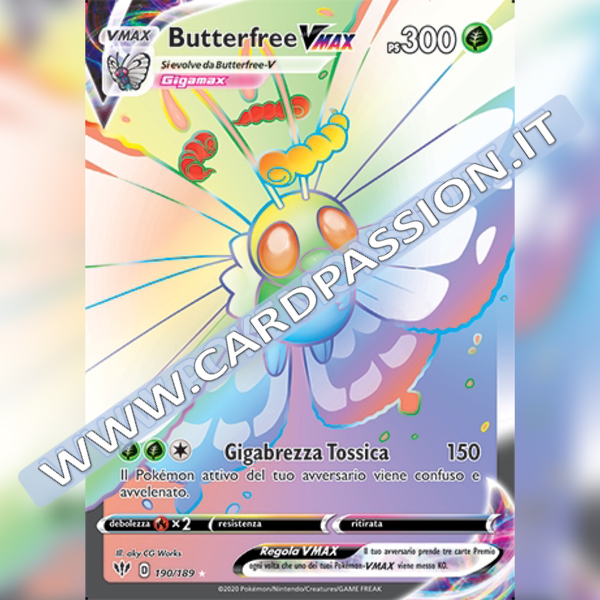 190/189 Butterfree VMax Hyper | Fiamme Oscure - Card Passion