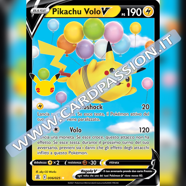 006/025 Pikachu Volo V | Gran Festa - Card Passion