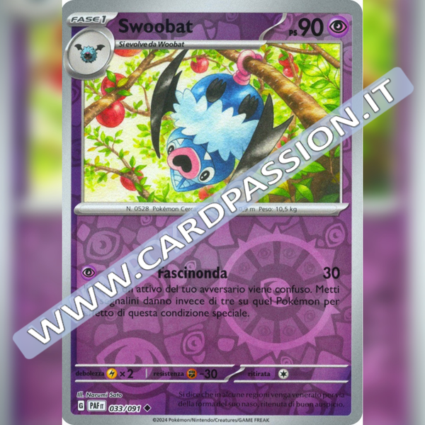 033/091 Swoobat Reverse | Destino di Paldea