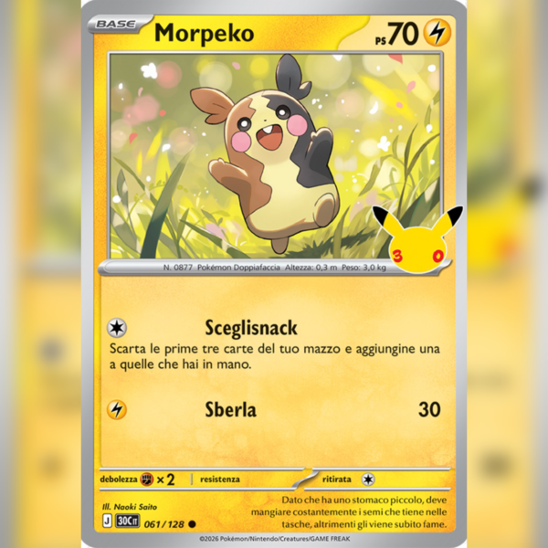 061/128 Morpeko Holo | 30esimo Anniversario
