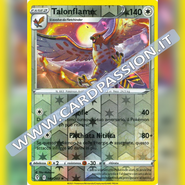 140/203 Talonflame Reverse | Evoluzioni Eteree - Card Passion