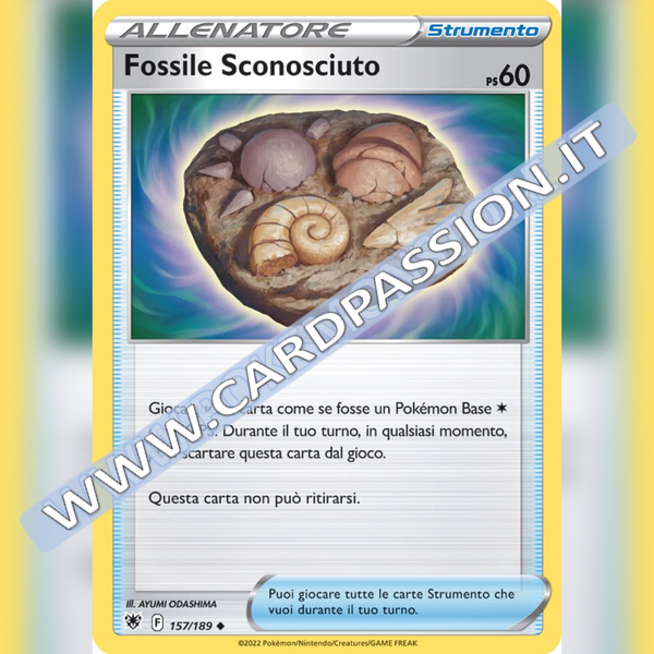 157/189 Fossile Sconosciuto Non Comune | Lucentezza Siderale - Card Passion