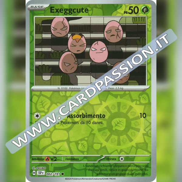 002/191 Exeggcute Reverse | Scintille Folgoranti