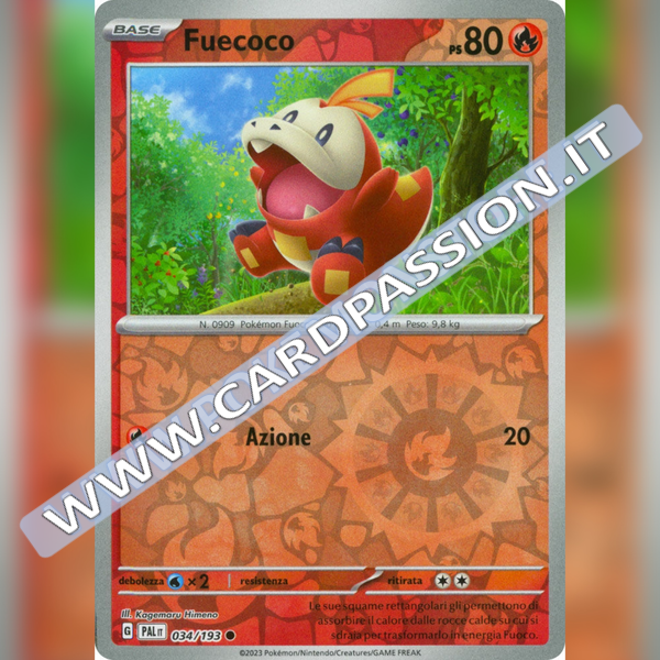 034/193 Fuecoco Reverse | Evoluzioni a Paldea