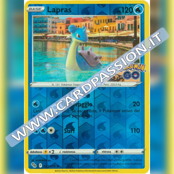 023/078 Lapras Rara Reverse | Pokemon GO - Card Passion
