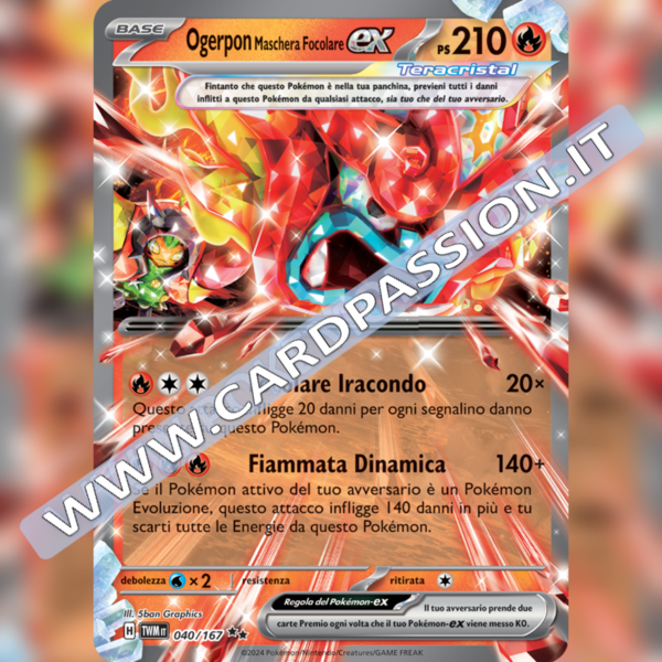 040/167 Ogerpon Maschera Focolare ex | Crepuscolo Mascherato
