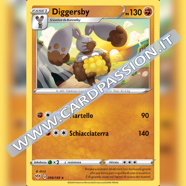 096/189 Diggersby Rara | Fiamme Oscure - Card Passion