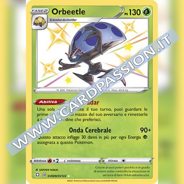 SV009/SV122 Orbeetle Baby Shiny | Destino Splendente - Card Passion