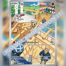 183/167 Timburr Illustrazione Rara | Crepuscolo Mascherato