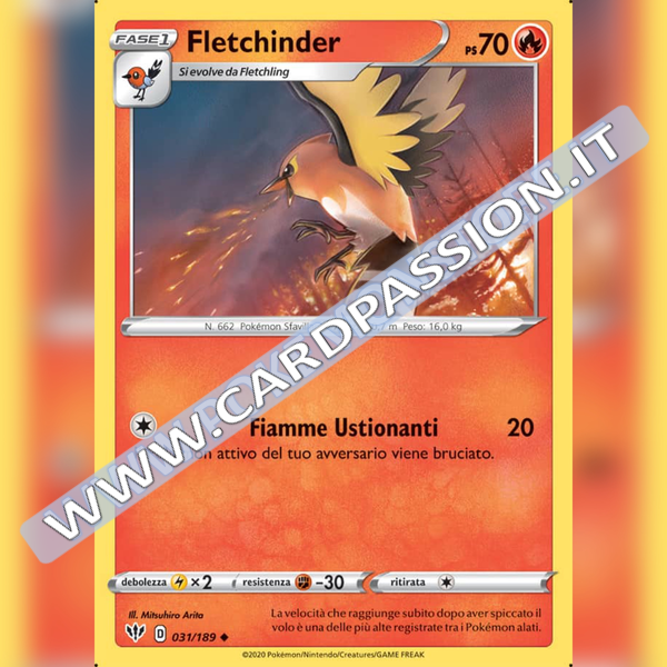 031/189 Fletchinder Non Comune | Fiamme Oscure - Card Passion