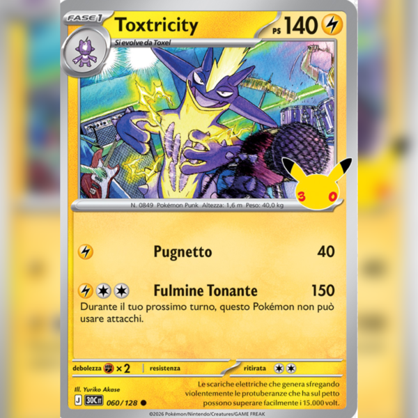 060/128 Toxtricity Holo | 30esimo Anniversario