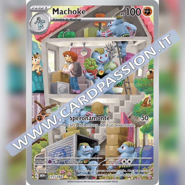 177/165 Machoke Illustrazione Rara | Scarlatto e Violetto 151
