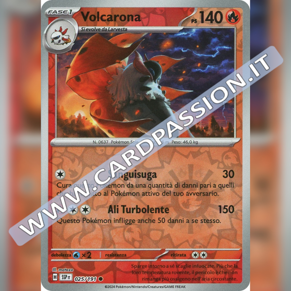 025/191 Volcarona Reverse | Scintille Folgoranti