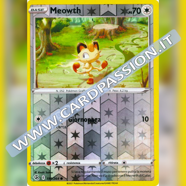 199/264 Meowth Reverse | Colpo Fusione - Card Passion