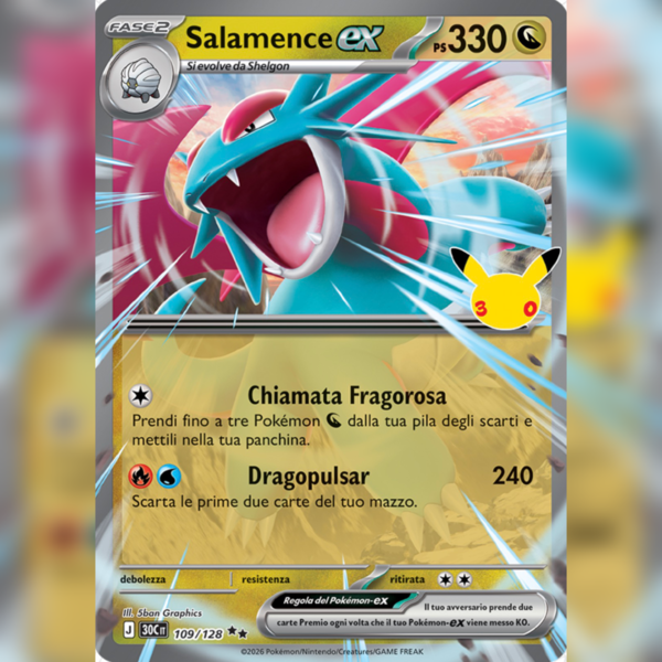 109/128 Salamence-ex | 30esimo Anniversario