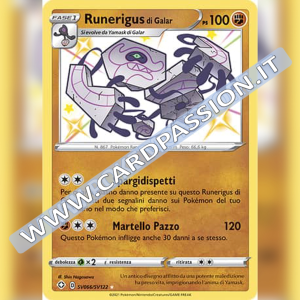 SV066/SV122 Runerigus Di Galar Baby Shiny | Destino Splendente - Card Passion