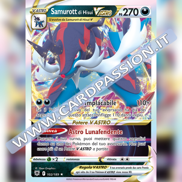 102/189 Samurott di Hisui VAstro | Lucentezza Siderale - Card Passion
