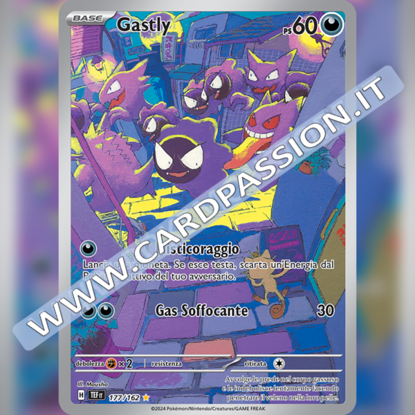 177/162 Gastly Illustrazione Rara | Cronoforze