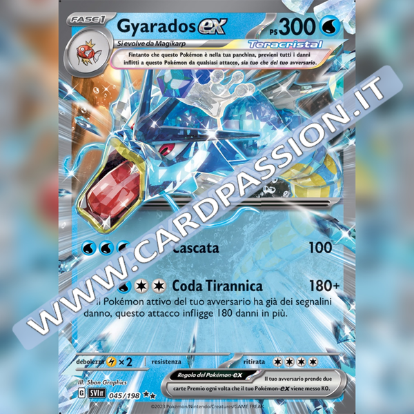 045/198 Gyarados ex Teracristal (Full Art) | Scarlatto e Violetto