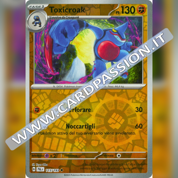 115/193 Toxicroak Reverse | Evoluzioni a Paldea