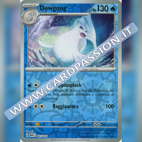 087/165 Dewgong Reverse | Scarlatto e Violetto 151
