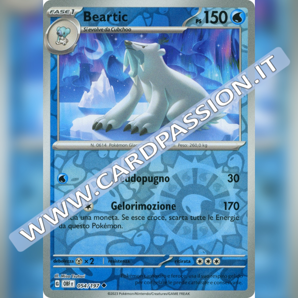 054/197 Beartic Reverse | Ossidiana Infuocata